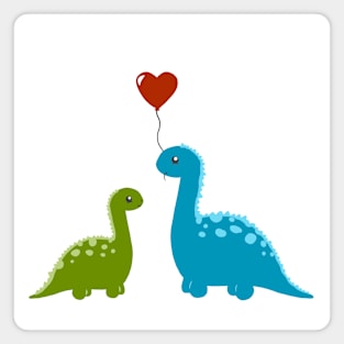 Dinos in Love Magnet